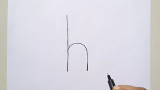 Giraffe drawing from H Easy | Very Easy Drawing For beginners | How To Turn H Into Giraffe 🦒|