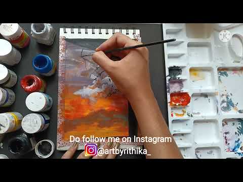 Simple Acrylic painting || Acrylic painting || Easy tutorial #painting #acrylicpainting #tutorial