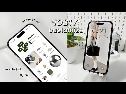 iOS 17 aesthetic customization! 🌱🤍 | custom iphone theme, widgets, icons tutorial ✿