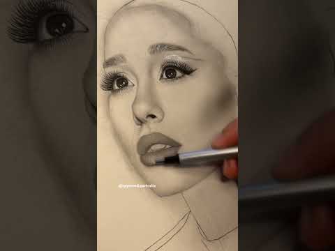 DRAWING ARIANA pt4(tiktok: raymond.portraits) #art #artistdrawing #shortsvideo #artist #arianagrande