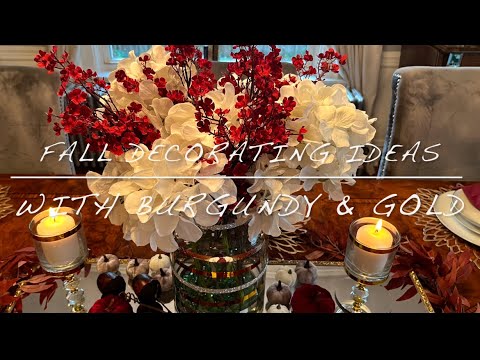 Fall Into Fall Decorate With Me (burgundy & gold)