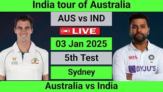 Australia vs India, 5th Test  - Live Cricket Score.