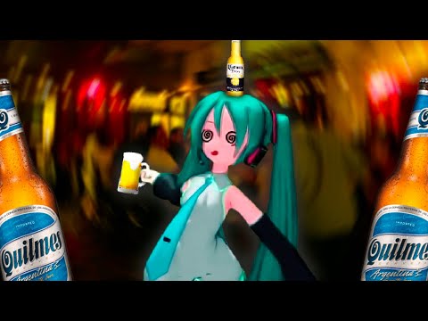 Hatsune Miku cantando "Una Cerveza - Ráfaga" (Letra) 🍺