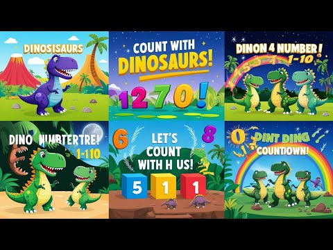 Counting Dinosaurs Adventure: From 1 to 10 and Back Again | Fun Counting Song for Kids