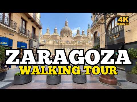 Zaragoza, España 🇪🇸 Walking Tour (4k Ultra HD 60fps) Centro de la Ciudad