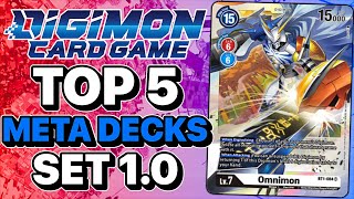 Digimon TCG Top 5 Meta Decks for the English Set 1.0 Format! | Digimon Card Game (December 2020)