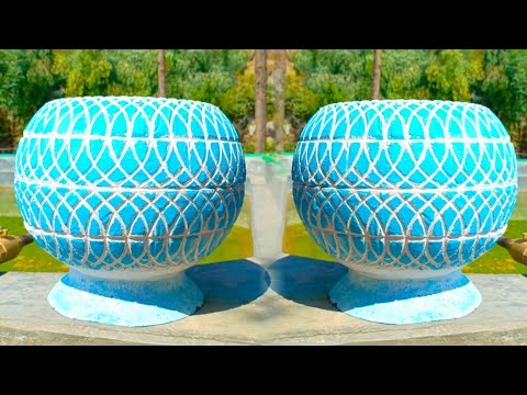 Cement and plastic baskets ideas / How to make unique and creative cement flower pots at home