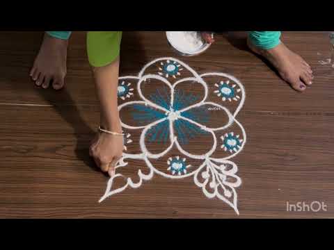 Viral new designs 5x3 Dot Flower Rangoli Designs: Simple & Colorful!"by nectar universe(art&rangoli)