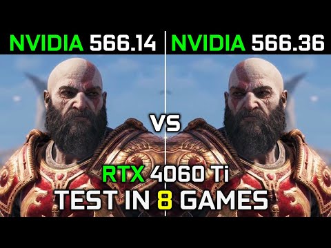 Nvidia Drivers (566.14 vs 566.36) RTX 4060 Ti Test in 8 Games 2024