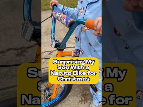 Surprsing my son with a Naruto bike for Christmas