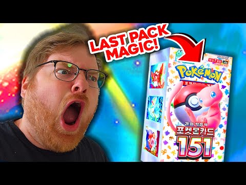 POKEMON 151 WITH THE LAST PACK MAGIC!!