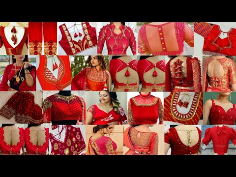 💯🌹Red colour blouse designs 2024/blouse design/blouse back neck designs and sleeves design#blouse