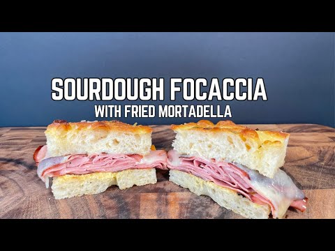 Sourdough Focaccia with Fried Mortadella