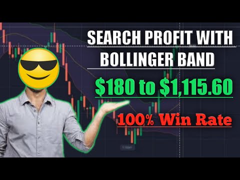 SEARCH PROFIT WITH BOLLINGER BAND - $180 to $1,115 60 100% Win Rate - Binary options strategy