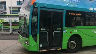 Southern vectis island breezer 1402 on route 9 to Newport in Newport bus station