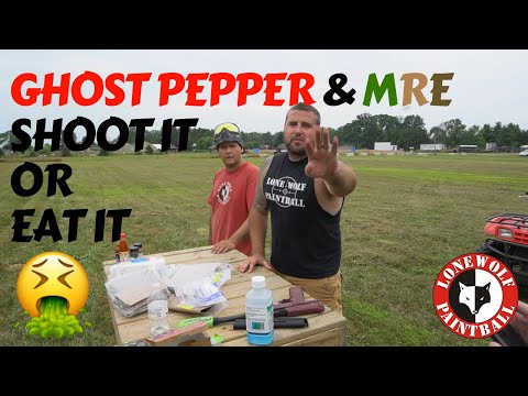 GHOST PEPPER & MRE SHOOT IT OR EAT IT | BEHIND THE SCENES WITH LONE WOLF PAINTBALL & TEAM INSANITY