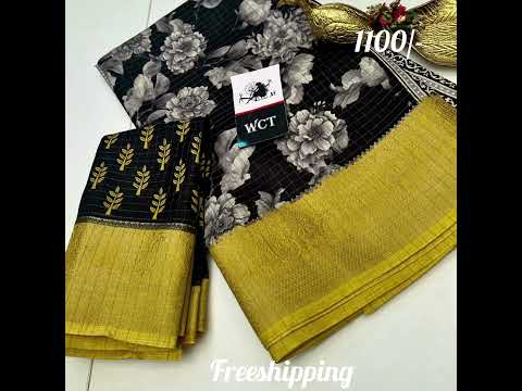 💦Comfortable Ore silk sarees with allover zari checks and floral design💦r#ytshorts#sarees#trendy#