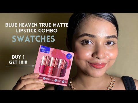 Blue Heaven True Matte  Lipstick Combo Swatches