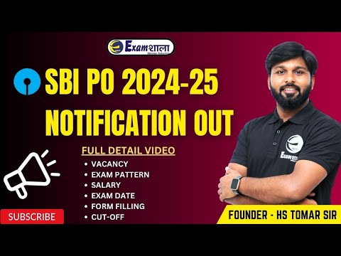 SBI PO NOtification 2024 @examshala