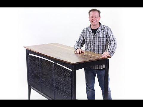 Wood Finishing a Standing Desk, Part 1: Modern Black Finish on an Ash Hardwood Base