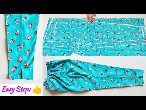 Very Simple Pant Trouser Cutting and Stitching | Pant Cutting and Stitching | Streight Pant