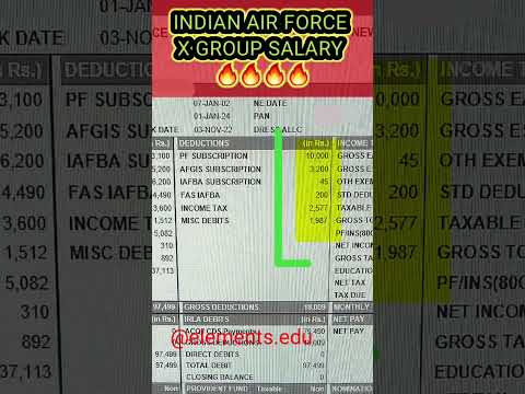 Airforce X Group Salary Slip #salary #salaryslip #airforce #xgroupairforce  @elements_edu