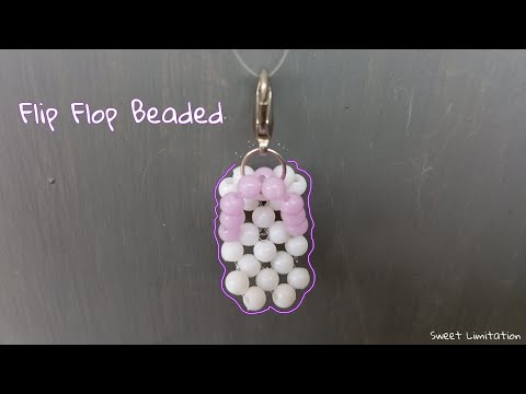 how to make Small Slippers, Flip Flop Beaded 🩴🩴🩴 | Step by step tutorial beads with pattern