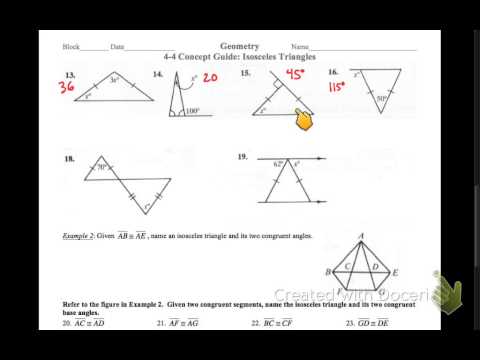 geometry 4-4 concept guide: isosceles triangles