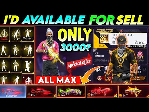 Free Fire id Sell Low Price 😱💸|| FF id SELL 🛒Low Price ma id 🤯💸|| All Evo Max || Trusted id Seller💯✅