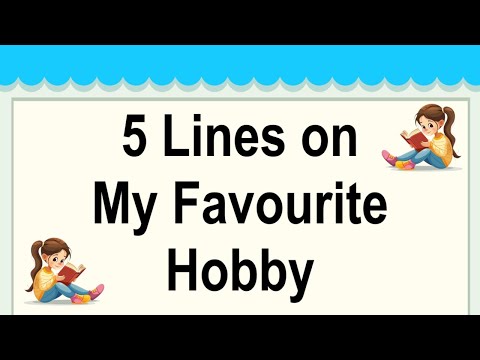 My Favourite Hobby Reading Books Short 5 Lines in English || 5 Lines Essay on My Favourite Hobby