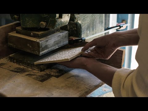 HOW WE MAKE | deVOL handmade tiles with a traditional Victorian antique tile press