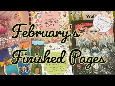 February’s finished colouring pages and Artwork