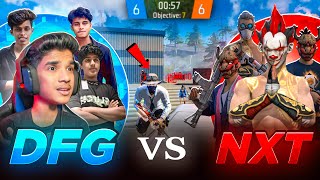 😨DFG  VS  NXT | HINDI 🔥TOP SQUAD | 6 - 6 🤬INTENSE MATCH | FREE FIRE IN TELUGU #dfg #freefire