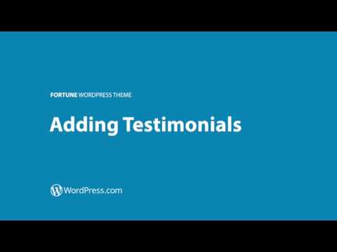 Fortune WordPress Theme: Adding Testimonials