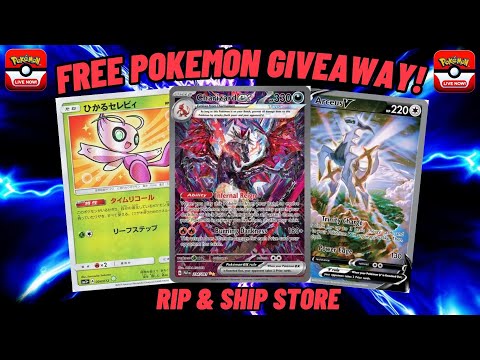 🔴Live -  Free Giveaways! Pokémon Cards & Rip & Ship Store!