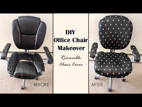 DIY Office Chair Makeover cover l l Removable Chair Cover l l Washable Office Chair Cover