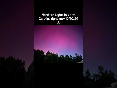 Northern Lights in North Carolina right now 10/10/24 🙏 #nothernlights #fyp