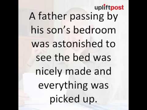 Father finds a terrifying note on son's bed