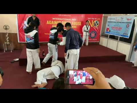 Udhampur Taekwondo //scorpion sports academy //Against drug abuse // demonstration