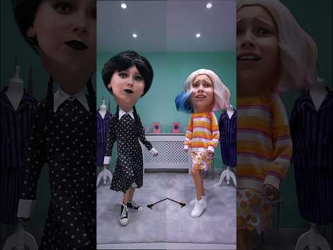 Wednesday Addams and Enid dancing #shorts #scenery #wednesday #alice #kidssmiletv