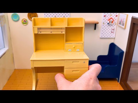 Mini DESK installation 🥹 Mini bedroom ⭐️ ASMR ⭐️ Re-ment collection