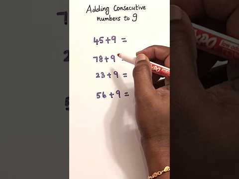 Math Tricks l l Add Consecutive numbers to 9 #maths #mathstricks #mathshorts #mathtipsandtricks