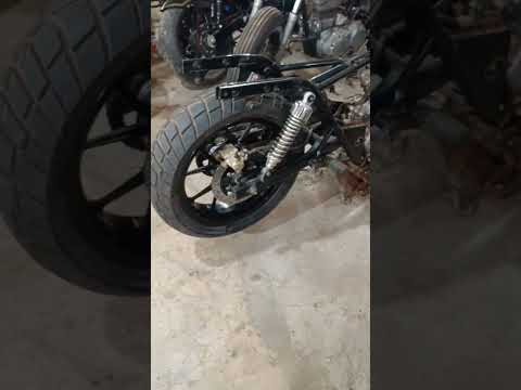 Bajaj Avenger 220 cc broad tyre 170 mm install change frame structure