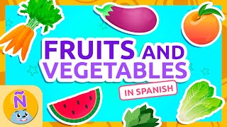 FRUITS AND VEGGIES for Kids in Spanish 🍉🍇 Bilingual Spanish Vocab for Kids 🥕🍆 Compilation