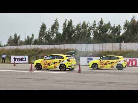 Stunts performed by JK tyre group at the Vroom Drag race 2023 | Car on just 2 wheels