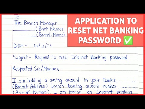 Application to reset net banking password || Net banking ka password Reset karne ke liye application