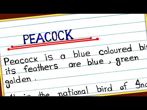 5 Lines essay on Peacock in English || essay on peacock