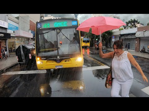 BUENOS AIRES, Argentina — Rainy WALKING Tour【4K】☂️🇦🇷