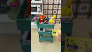 Summer snack cart #miniature #ikearaskog #ikeatoy #minicart #minifoods #asmrsound #asmrorganize