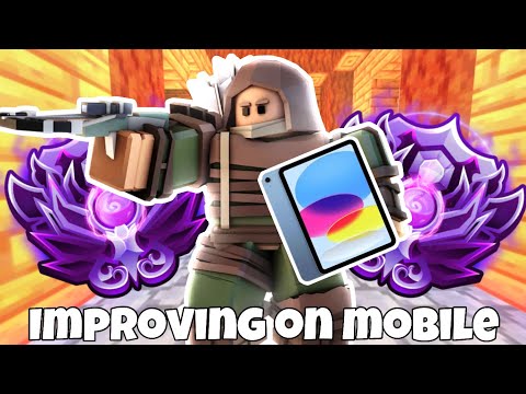 TRYING To IMPROVE MY LATE GAME SKILLS ON MOBILE! (Roblox Bedwars)